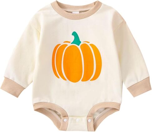 ملابس الهالوين للأطفال حديثي الولادة والرضع والبنات والأولاد على شكل رقعة اليقطين، سترة رومبير بوو الفقاعية in Kuwait