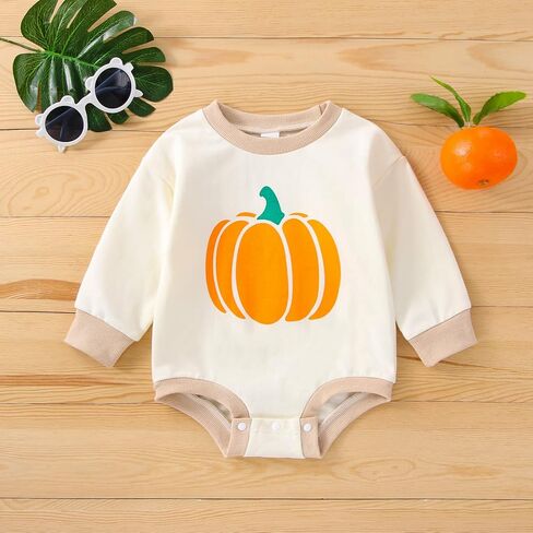 ملابس الهالوين للأطفال حديثي الولادة والرضع والبنات والأولاد على شكل رقعة اليقطين، سترة رومبير بوو الفقاعية in Kuwait