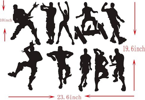 (أسود) - ملصق حائط بتصميم لعبة ال اتش كيه اس اي ار ملصق حائط بنمط خيط راقص لتزيين غرفة الاولاد وغرفة الاولاد من الفينيل (اسود) in Kuwait