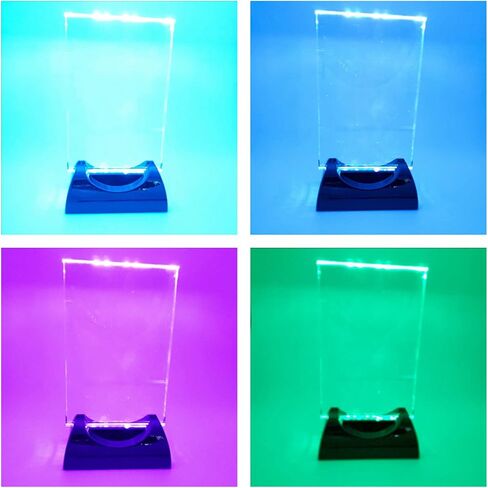 Hztyyier LED Base Light for Crystal, Pedestal Color Show Stand Lighted Display Plate Battery Powered for Acrylic, Crystal, Night Light, Glass Resin Art in Kuwait