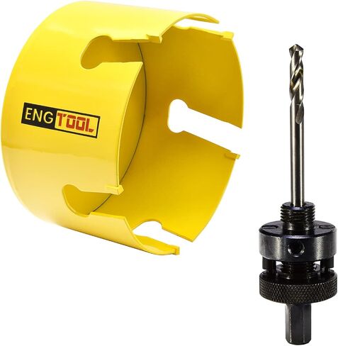MaxTool 4PCs 4-3/8" TCT Hole Saw 111mm Carbide Tip Holesaw Arbored Cut Asphalt Brick Concrete Gypsum Limestone Plastic Tile Wood MDF; CT00Y57R424EA in Saudi Arabia