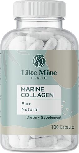 Like Mine Marine Collagen (100 Capsules), No Fillers, Pure & Natural, Bioavailable in Kuwait