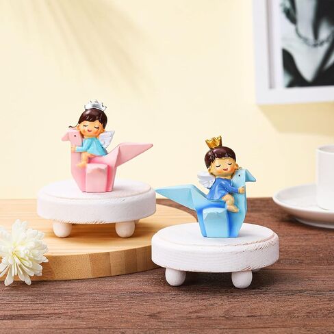 Blulu 2 Pieces Round Wooden Riser for Decor Vintage Plant Risers Mini Wood Risers Stackable Tiered Tray Decor Riser Stands Retro Food Display for Cake Party Food Collection Display in Saudi Arabia