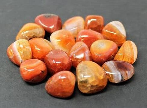 Pachamama Essentials Fire Agate Tumbled - حجر الشفاء - كريستال شفاء 20-25 مم (1) in Kuwait