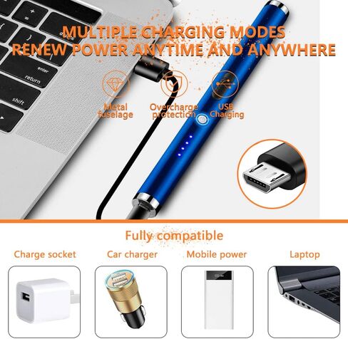 Electric Candle Lighter Rechargeable Plasma Flameless USB Lighter with Safety Lock Dual Arc LED Display for Grill Kitchen Camping (Red) in Saudi Arabia