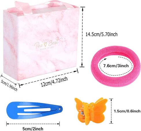 130PCS Hair Clips Set for Girls Butterfly Hair Clips Snap Hair Clips Baby Hair Ties with Cute Box Ideal for Girls and Kids in Saudi Arabia