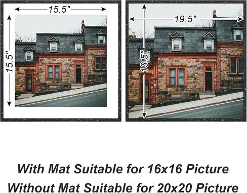 13x19 Poster Frame With Mat for 11x17 or 13X19 Picture Frame Without Mat,Made of Wooden Textured Finish,Display for Wall Hanging Decor,Plexiglass,Rustic Wood,1pack in Saudi Arabia