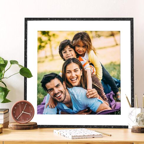 13x19 Poster Frame With Mat for 11x17 or 13X19 Picture Frame Without Mat,Made of Wooden Textured Finish,Display for Wall Hanging Decor,Plexiglass,Rustic Wood,1pack in Saudi Arabia