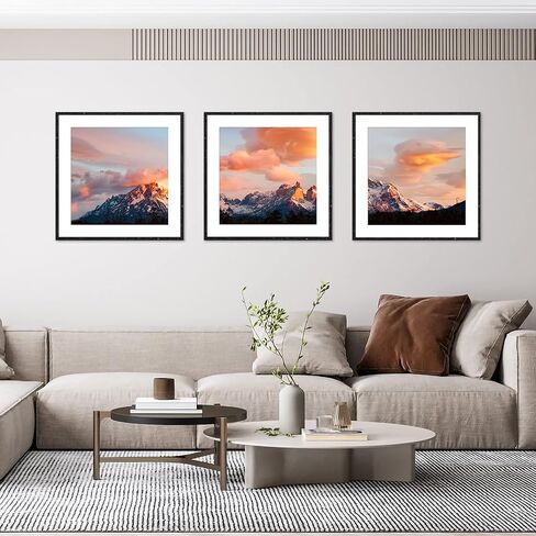 13x19 Poster Frame With Mat for 11x17 or 13X19 Picture Frame Without Mat,Made of Wooden Textured Finish,Display for Wall Hanging Decor,Plexiglass,Rustic Wood,1pack in Saudi Arabia
