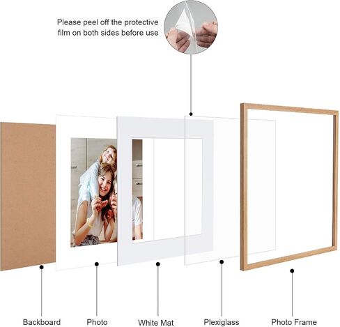 13x19 Poster Frame With Mat for 11x17 or 13X19 Picture Frame Without Mat,Made of Wooden Textured Finish,Display for Wall Hanging Decor,Plexiglass,Rustic Wood,1pack in Saudi Arabia