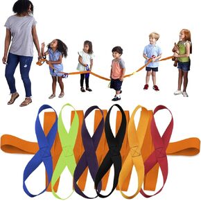 Walking Rope Toddler Walking Rope,Colorful Walking Rope for Preschool Daycare School Kids Outdoor Colorful Handles to Keep Children Calm and Line (Holding Loop for 12 Children 2 Teachers) (Blue)