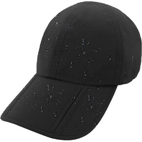 Akkad Kuti Mens Waterproof Cap Foldable Mens Water-Resistant Cap UPF 50+ with Drawstring Storage Bag for Outdoor in Kuwait