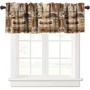 نافذة الستارة الستارة خمر الغزلان الدب مزرعة الستار، الرجعية الحيوان ريفي نمط غرفة الألعاب تزيين الستائر الصغيرة لغرفة المعيشة غرفة نوم نافذة الستائر 54 × 18 بوصة in Kuwait