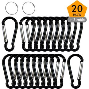 20 قطعة 2.4 بوصة حلقة تسلق من الألومنيوم مشبك بوابة محملة بزنبرك سلسلة مفاتيح على شكل كمثرى in Kuwait