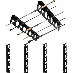 حامل قضيب الصيد من الأكريليك حامل السقف قصبة الصيد رف الحائط ، حامل لقصبة الصيد / رف تخزين الحائط ، قصبة الصيد رف تخزين الجدار للمرآب ، المقصورة والطابق السفلي ، يحمل 8 صنارة صيد (4 قطع) in Kuwait