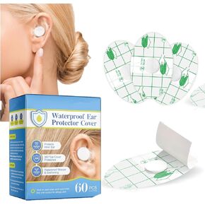 60 قطعة من أغطية الأذن للاستحمام، أغطية أذن للاستعمال مرة واحدة، ملصقات أذن ذاتية اللصق مقاومة للماء للاستحمام والسباحة والرياضات المائية الأخرى in Kuwait