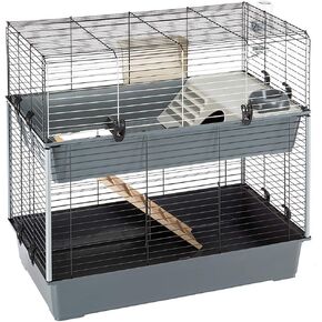 فيربلاست قفص ارنب كبير للغاية من طابقين باللون العنابي من كروليك | يتضمن قفص الارانب جميع الملحقات والمقاسات 39 طول × 20.3 عرض × 36.2 ارتفاع ويشمل جميع الملحقات | ضمان لمدة عام من الشركة المصنعة in Kuwait