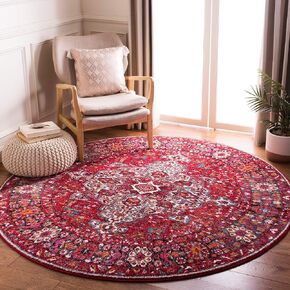 سجادة عداء من مجموعة همدان العتيقة من SAFAVIEH - 2'3" × 6'، أحمر ومتعدد، تصميم فارسي تقليدي شرقي، لا يتساقط ويسهل العناية به، مثالي للمناطق ذات حركة المرور العالية في غرفة المعيشة وغرفة النوم (VTH222A) in Kuwait