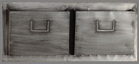 Linon 2 Slot Wall Hanging Mailbox, Distressed 2slot, 29.25" W x 4" D x 12" H (AHW-M2SLOTH-1) in Kuwait