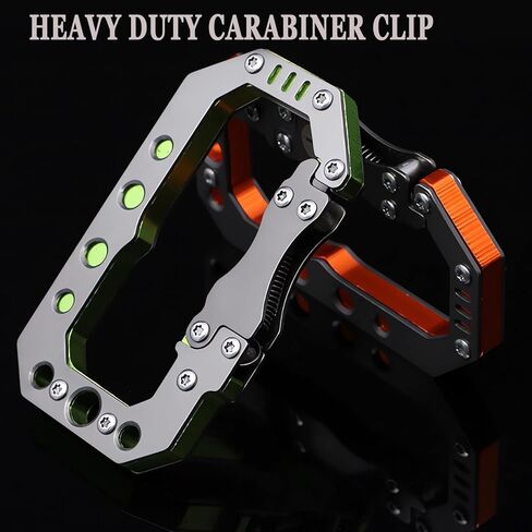 مشبك حلقة تسلق عالي التحمل من QISVVE، خطاف سلسلة مفاتيح تكتيكي، حلقات سلسلة مفاتيح سريعة الفك in Kuwait