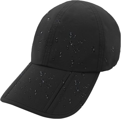 Akkad Kuti Mens Waterproof Cap Foldable Mens Water-Resistant Cap UPF 50+ with Drawstring Storage Bag for Outdoor in Kuwait