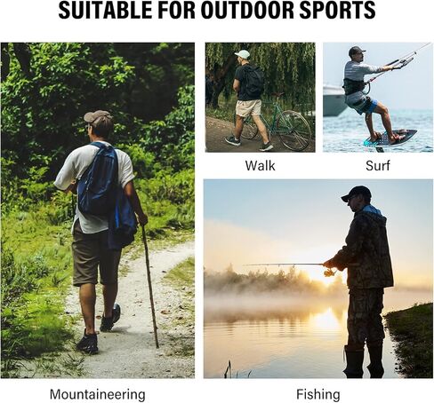 Akkad Kuti Mens Waterproof Cap Foldable Mens Water-Resistant Cap UPF 50+ with Drawstring Storage Bag for Outdoor in Kuwait