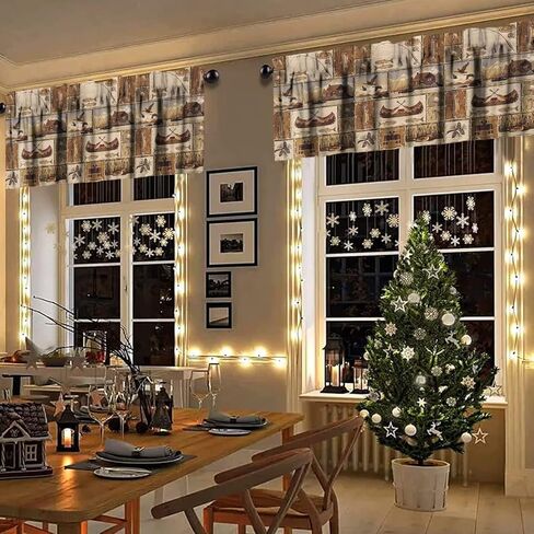 نافذة الستارة الستارة خمر الغزلان الدب مزرعة الستار، الرجعية الحيوان ريفي نمط غرفة الألعاب تزيين الستائر الصغيرة لغرفة المعيشة غرفة نوم نافذة الستائر 54 × 18 بوصة in Kuwait