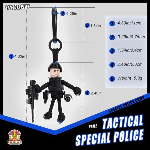 PARAELVES Police Keychain, Paracord DIY Car Keys Keychain, for People of All Ages, Great Handmade Gift in Saudi Arabia