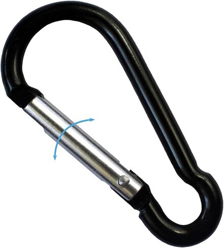 20 قطعة 2.4 بوصة حلقة تسلق من الألومنيوم مشبك بوابة محملة بزنبرك سلسلة مفاتيح على شكل كمثرى in Kuwait