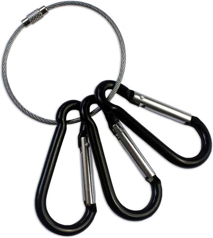 20 قطعة 2.4 بوصة حلقة تسلق من الألومنيوم مشبك بوابة محملة بزنبرك سلسلة مفاتيح على شكل كمثرى in Kuwait