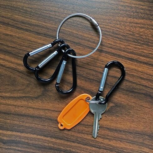 20 قطعة 2.4 بوصة حلقة تسلق من الألومنيوم مشبك بوابة محملة بزنبرك سلسلة مفاتيح على شكل كمثرى in Kuwait