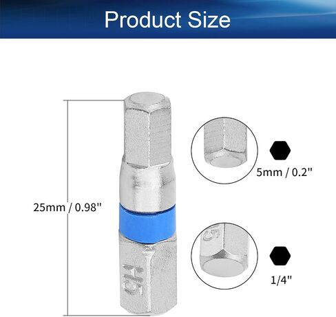 Auniwaig H6 Hex High Quantity Screwdriver Bits 1/4 inches Hex Shank S2 25mm Long High Alloy Steel 4Pcs in Saudi Arabia