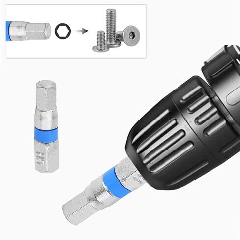 Auniwaig H6 Hex High Quantity Screwdriver Bits 1/4 inches Hex Shank S2 25mm Long High Alloy Steel 4Pcs in Saudi Arabia
