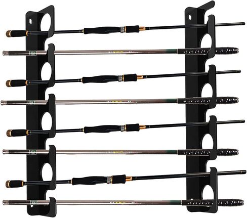 حامل قضيب الصيد من الأكريليك حامل السقف قصبة الصيد رف الحائط ، حامل لقصبة الصيد / رف تخزين الحائط ، قصبة الصيد رف تخزين الجدار للمرآب ، المقصورة والطابق السفلي ، يحمل 8 صنارة صيد (4 قطع) in Kuwait
