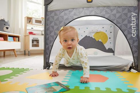 Century Play On 2-in-1 Playard and Activity Center | Playpen includes Soft Toys and Zippered Door in Kuwait