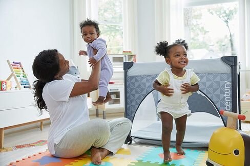 Century Play On 2-in-1 Playard and Activity Center | Playpen includes Soft Toys and Zippered Door in Kuwait