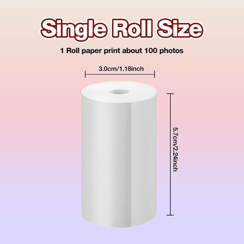 6 Rolls of Instant Printer Paper for Children's Camera, Thermal Paper in Kuwait