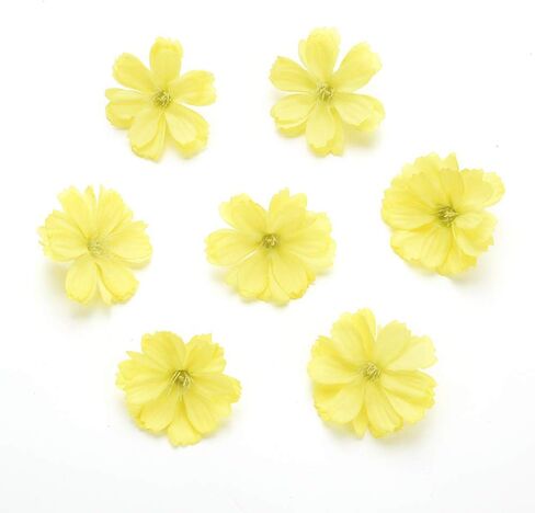 رؤوس زهور وهمية بالجملة للحرف اليدوية الصغيرة زهور حرير صناعية رأس الفاوانيا ديزي ديكور زهرة DIY للمنزل وحفلات الزفاف والسيارة وديكور الزهور المزيفة 50 قطعة 4 سم (ملونة) in Kuwait