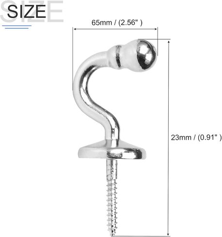 METALLIXITY Curtain Tieback Hooks (65mm/2.56") 4Pcs, Stainless Steel Wall Mounted Curtain Holdback Tassel Holder - for Home Curtains Drapery, Silver Tone in Saudi Arabia