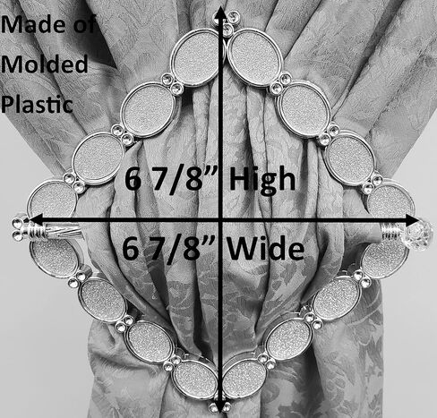 Van Wyck The Curtain Shop Decorative Holdback Set (Square Shimmer Color: Brass), Square Shimmer Brass in Kuwait