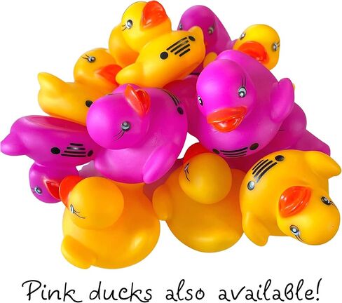 لقد كنت بطًا مطاطيًا | 20 علبة بالجملة | البطة المطاطية بعرض 2.25 بوصة وطول 1.75 بوصة | استخدم مع علامات Duck Duck | بطة توسكاديرو الوردية (البط المطاطي الأصفر) in Kuwait