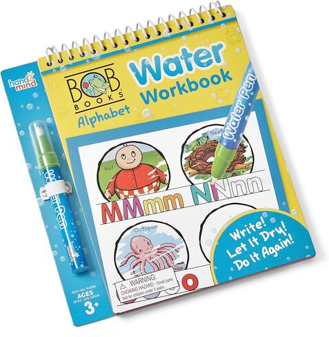 hand2mind Bob Books كتاب مهارات الأبجدية المائية، ألعاب القراءة، كتب التلوين المائي للأطفال الصغار، مصنف كتب بوب، أقلام المياه للأطفال الصغار، ألعاب القراءة، ألعاب الحروف الأبجدية (1 كتاب مائي وقلم) in Saudi Arabia