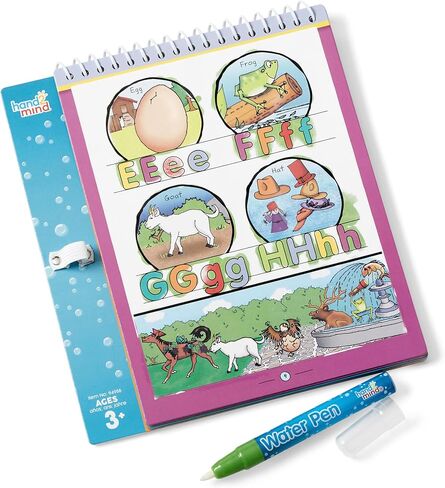 hand2mind Bob Books كتاب مهارات الأبجدية المائية، ألعاب القراءة، كتب التلوين المائي للأطفال الصغار، مصنف كتب بوب، أقلام المياه للأطفال الصغار، ألعاب القراءة، ألعاب الحروف الأبجدية (1 كتاب مائي وقلم) in Saudi Arabia
