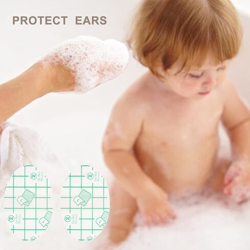 RMISODO 100 Pieces Waterproof Ear Stickers, Disposable Ear Covers Earmuffs, Ear Protector Caps for Hair Dye Shower Bathing, Invisible Foot Sticker Bandages, Protective Clear Films for Foot Hand Ear in Kuwait