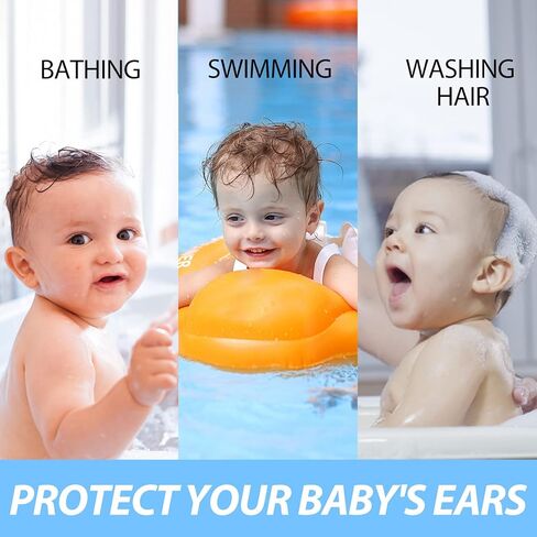 60 قطعة من أغطية الأذن للاستحمام، أغطية أذن للاستعمال مرة واحدة، ملصقات أذن ذاتية اللصق مقاومة للماء للاستحمام والسباحة والرياضات المائية الأخرى in Kuwait