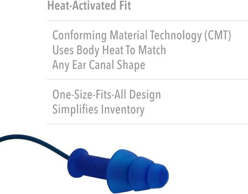 Howard Leight by Honeywell SmartFit Heat-Activated Corded Reusable Earplugs, 100-Pairs (SMF-30),Orange in Saudi Arabia