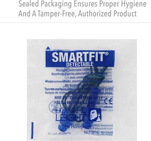 Howard Leight by Honeywell SmartFit Heat-Activated Corded Reusable Earplugs, 100-Pairs (SMF-30),Orange in Saudi Arabia