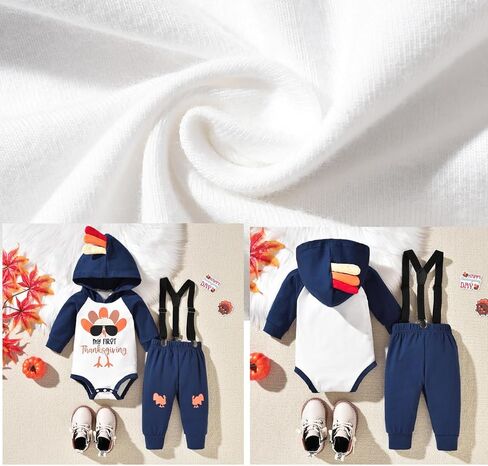 Unutiylo 0-24 Months Infant Baby Boys Thanksgiving Outfit My First Thanksgiving Clothes in Saudi Arabia