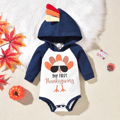 Unutiylo 0-24 Months Infant Baby Boys Thanksgiving Outfit My First Thanksgiving Clothes in Saudi Arabia