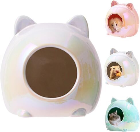 Esamploe Guinea Pig Hideout,Washable Ceramic Guinea Pig Bedding,Cool Guinea Pig Bedding,The Perfect Hiding Place for Guinea Pigs Hamsters and Chinchillas(White) in Kuwait